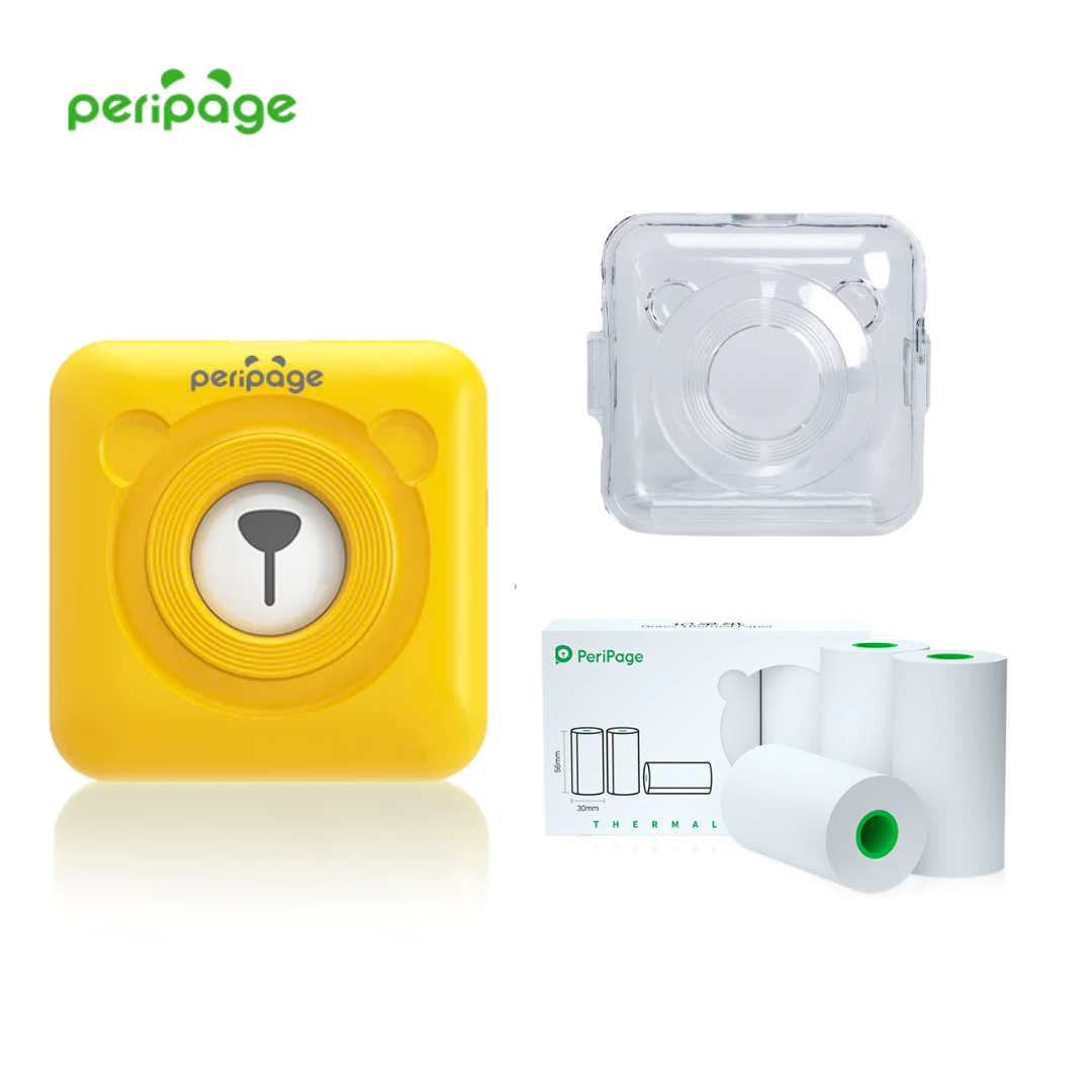 PeriPage® + Case Acrílico + 3 Rolos de Papel (304dpi e 203dpi)