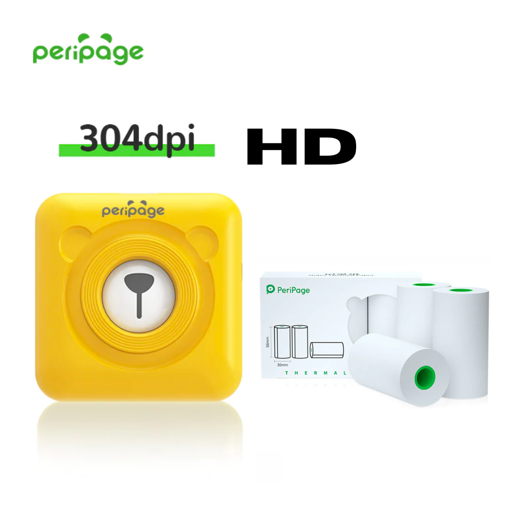 PeriPage® + 3 Rolos de Papéis (304dpi e 203dpi)