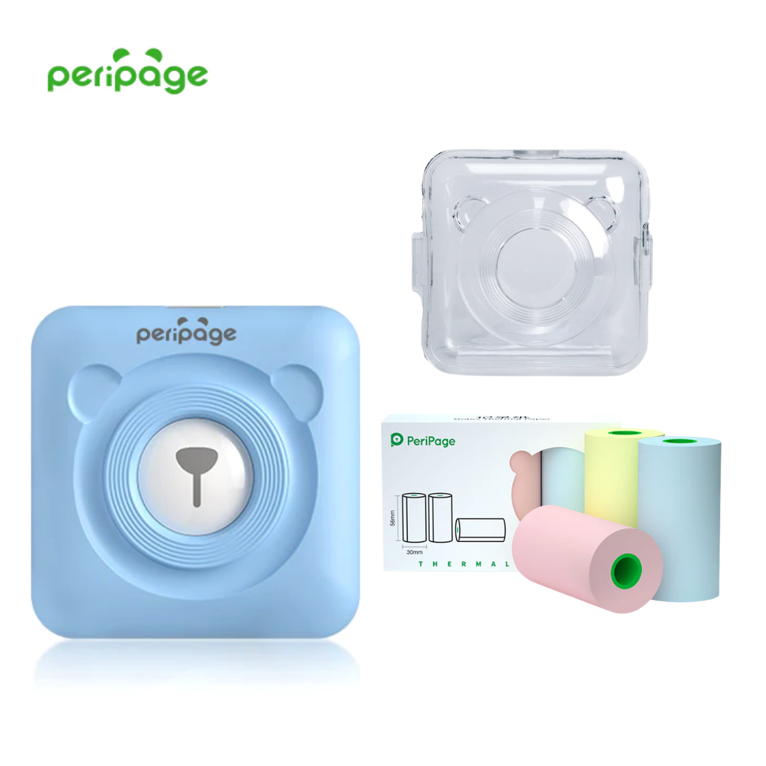 PeriPage® + Case Acrílico + 3 Rolos de Papel (304dpi e 203dpi)