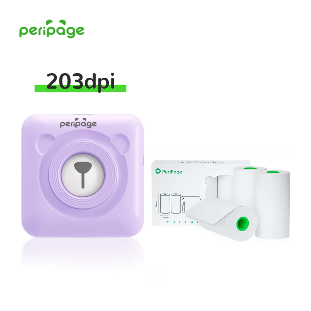 PeriPage® + 3 Rolos de Papéis (304dpi e 203dpi)