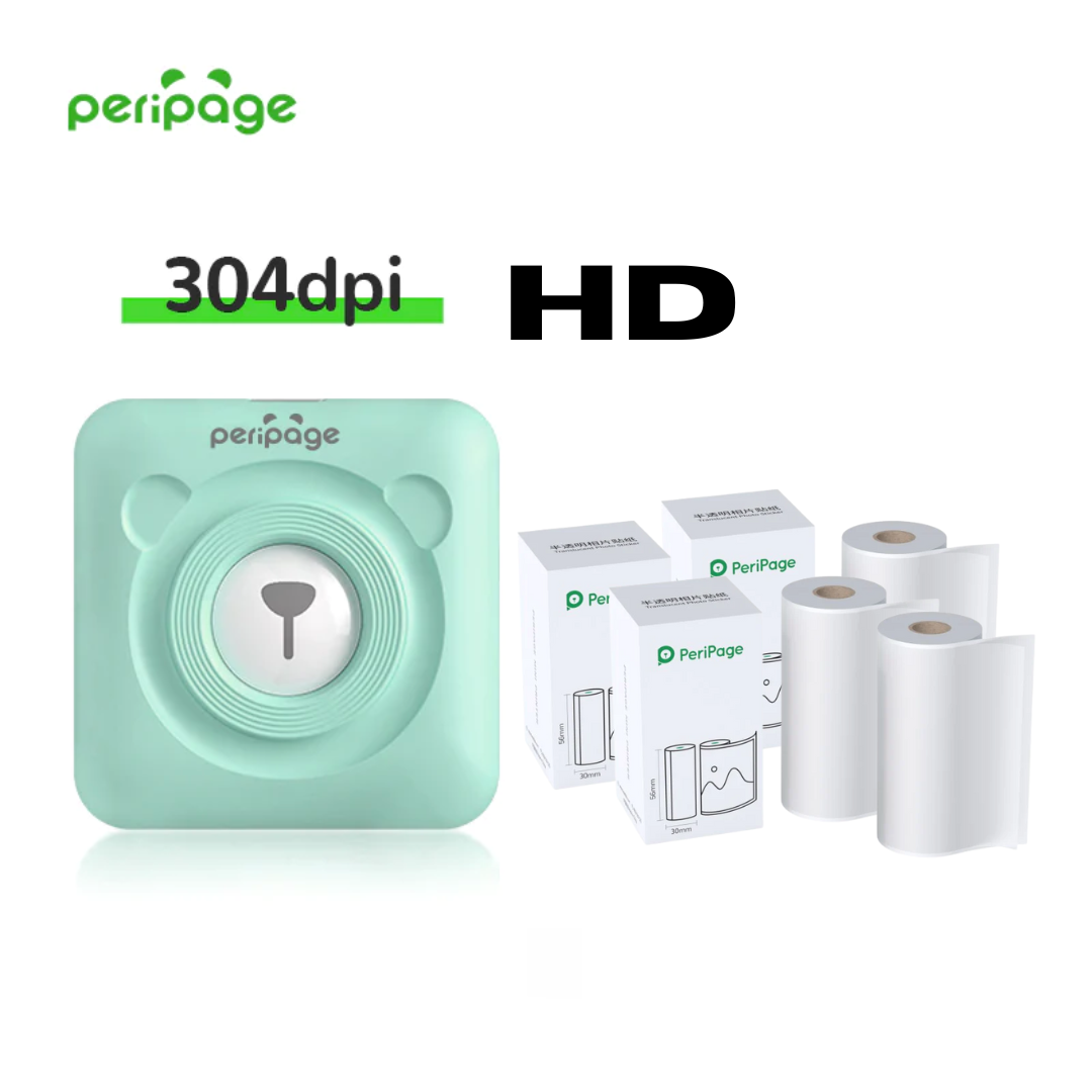 PeriPage® + 6 Rolos de Papel (304dpi e 203dpi)