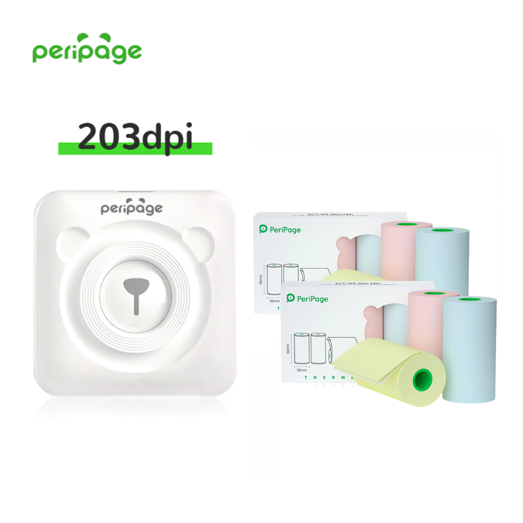 PeriPage® + 6 Rolos de Papel (304dpi e 203dpi)