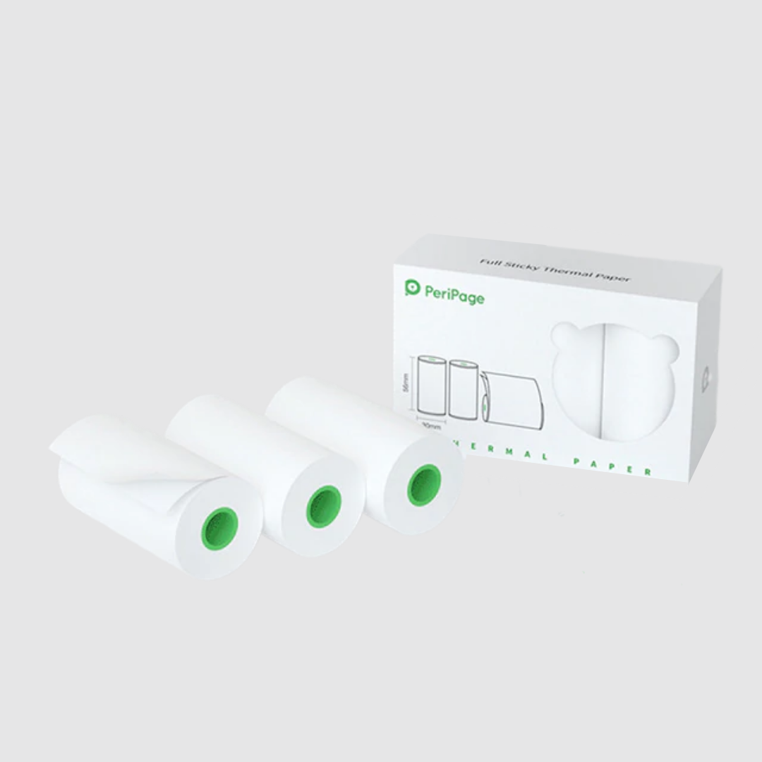 PeriPage® A6 Papel Branco Adesivo 3+ Rolos